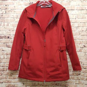 Free Tech Jacket Lined Hooded Red Size Medium 8-10